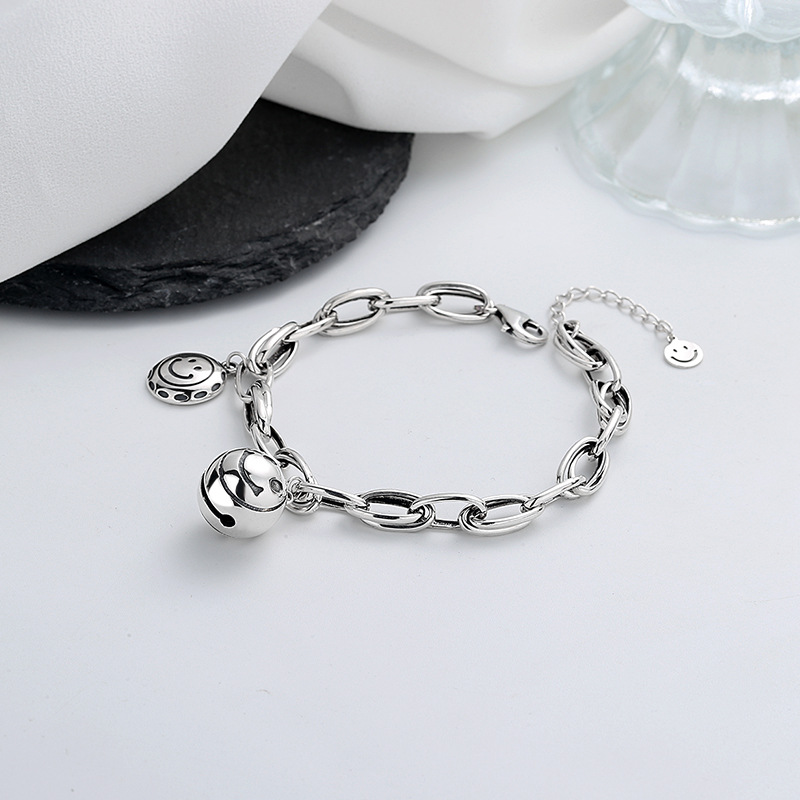 Creative Personality Smiley Face Bell Bracelet