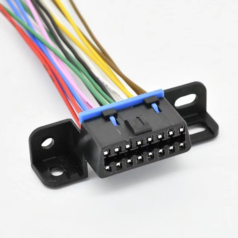 OBD2 Under Dash Mount Socket Plug Connector 16 Pin Female Open Prewired OBD