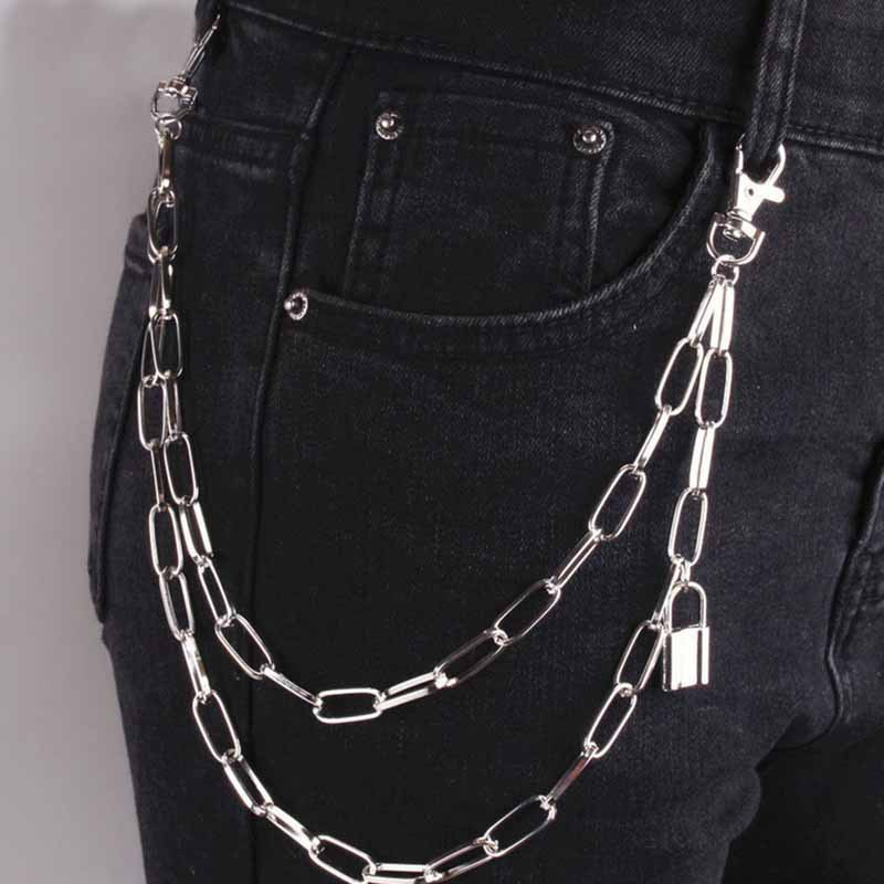 Title 1, Punk Style Retro New Multi-layer Chain Trousers...