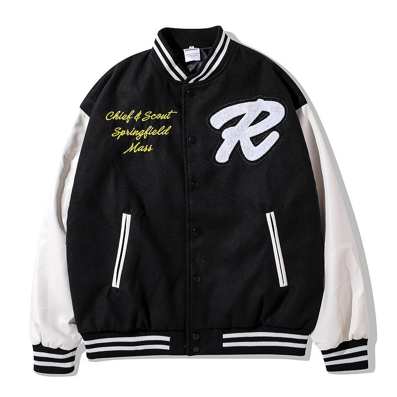 Title 2, Veste de baseball hip-hop brodée, style streetw...