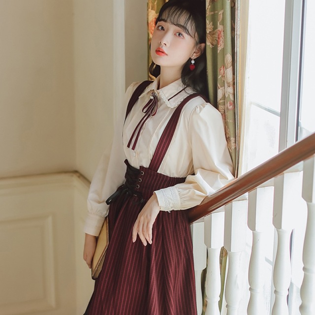 French Dress Two-piece Female Temperament Slim Fit