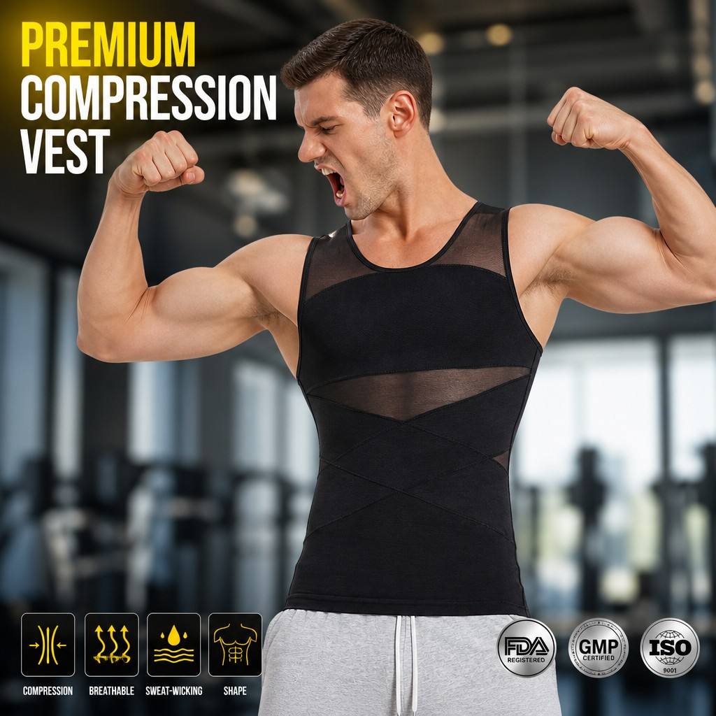Men's Compression Tank Top Mesh Breathable Bodybuilding Gym Vest Quick Dry Workout Sleeveless Shirt Wholesale Factory Custom