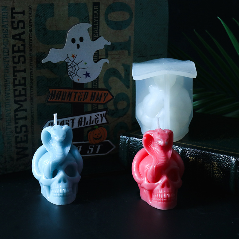 Snake skull candle mould ornaments (a9017)