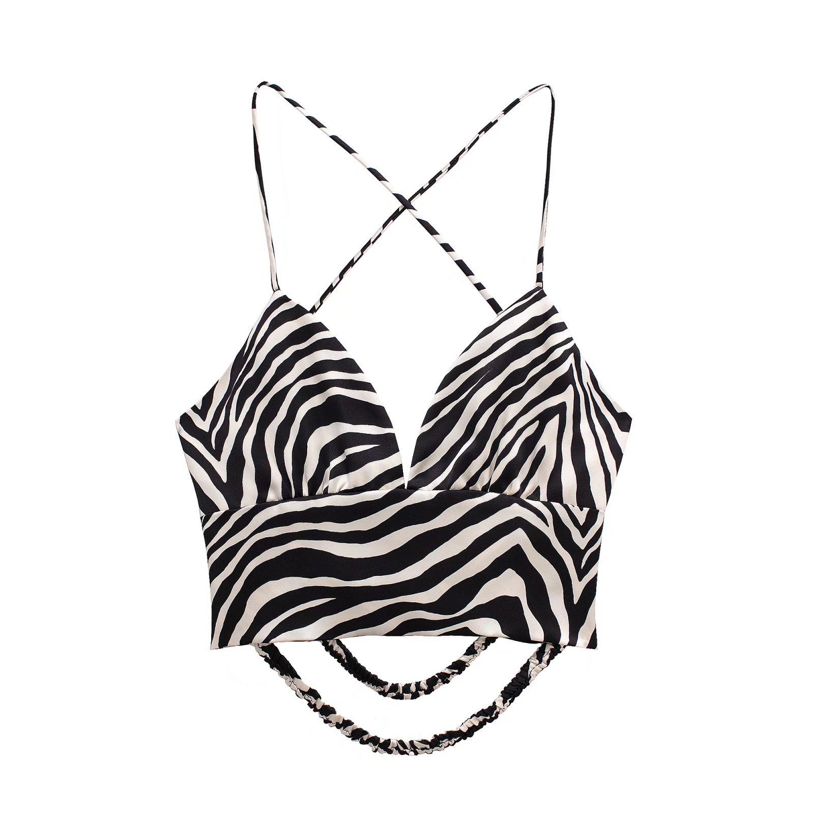 Fashion Animal Print Short Top Women
