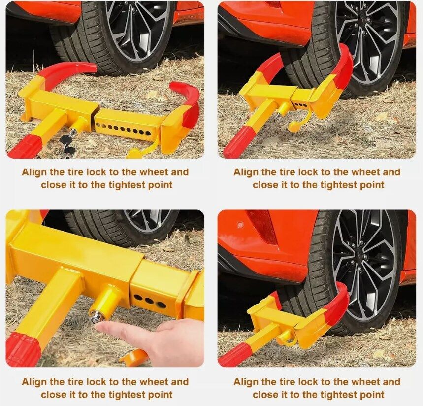 Heavy Duty Security Wheel Clamp Clamps Locks For Caravan Car Van Trailer Lock UK