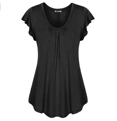 Women Dress Ladies Short Sleeves Shirts Plus Size 6xl Black - Shop at LoveMi