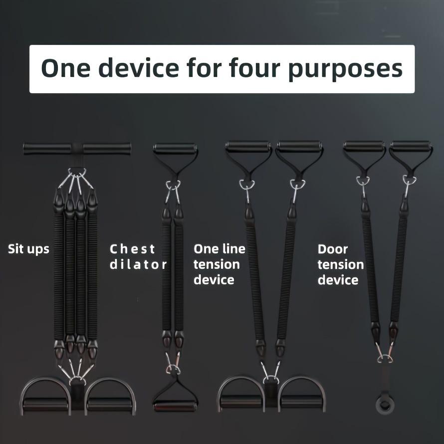 Tummy Torture Unisex Multi-Function Resistance Band For Leg & Abdominal Training At Home Anti-Break Four-Strand Design Latex Foot Pedal Puller