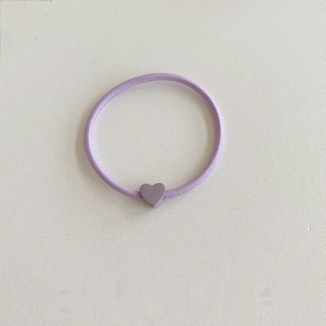 Love Hair Band Candy Color Headband Highly Elastic Hair Rope Hair Elastic Band Purple - Shop at LoveMi