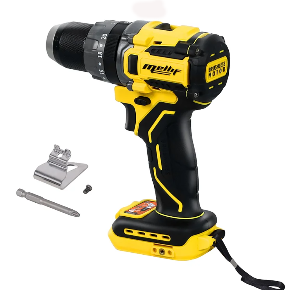 Mellif Brushless Impact Drill 20V - 85N.m Max Torque & 30,000BPM Turbo — image 6