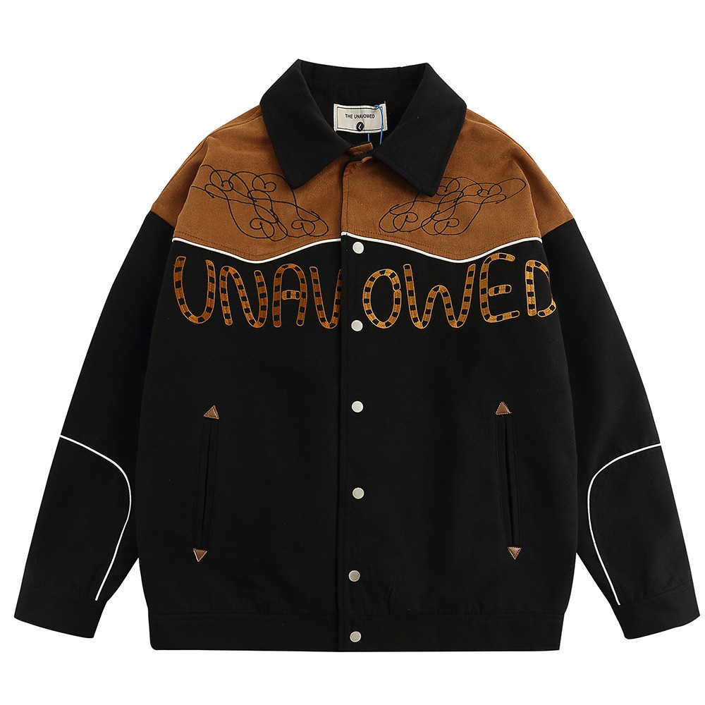 Street Checkerboard Lapel Jacket Men's