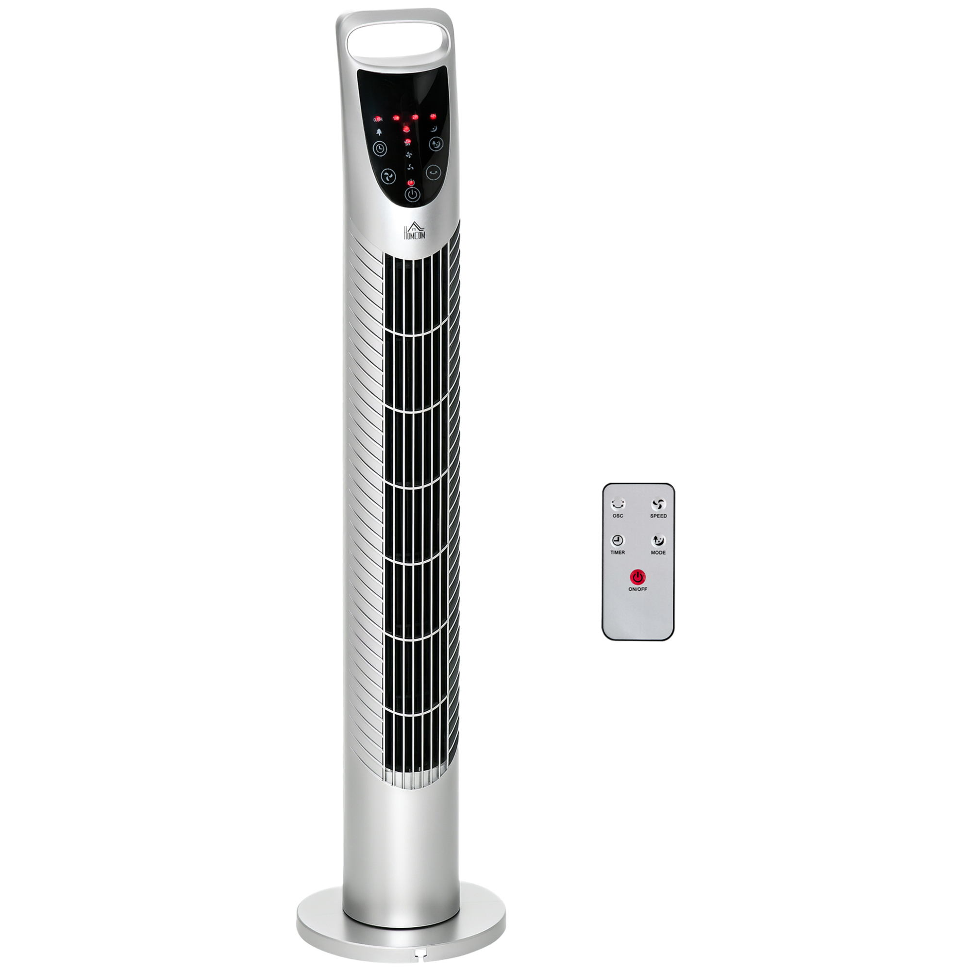 31 Oscillating Tower Fan With Remote Control, 7.5H Timer, 3 Speed 3 Modes, Electric Floor Standing Cooling Fan For Home Bedroom Office, Silver This Product Is Prohibited From Sale On Amazon.