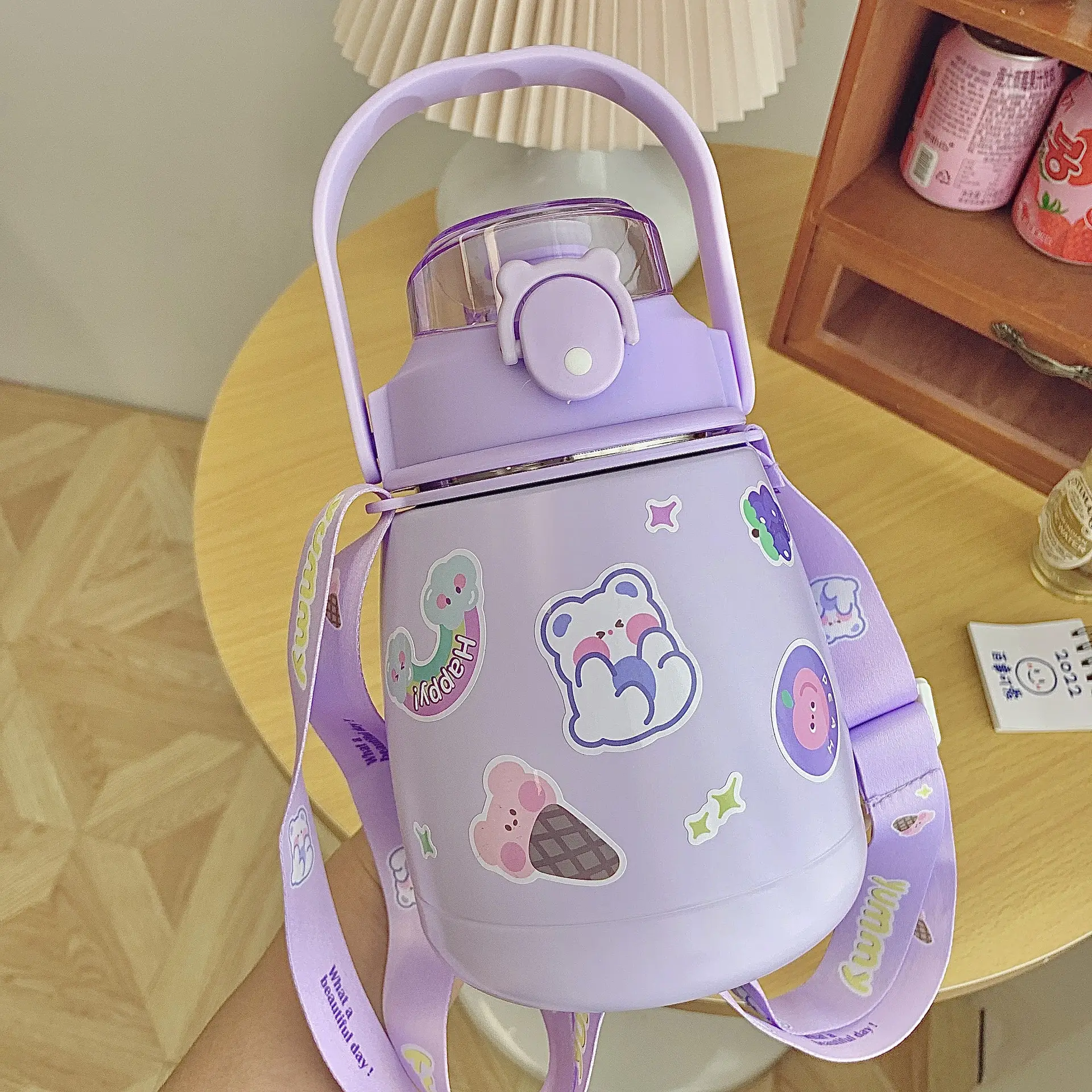Large-capacity Stainless Steel  Mug With Outdoor Straws For Girls