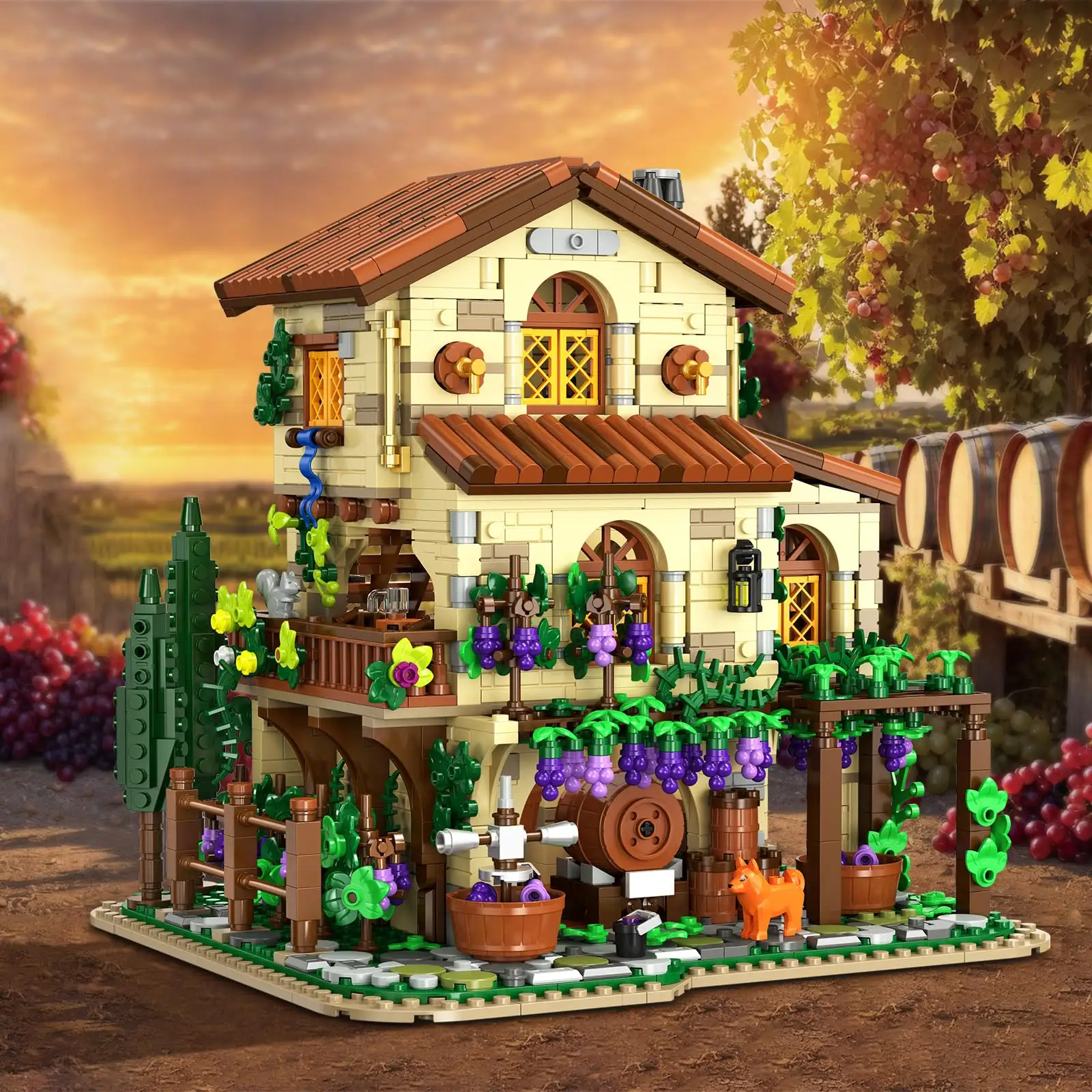 Winery Chateau House Building Set
