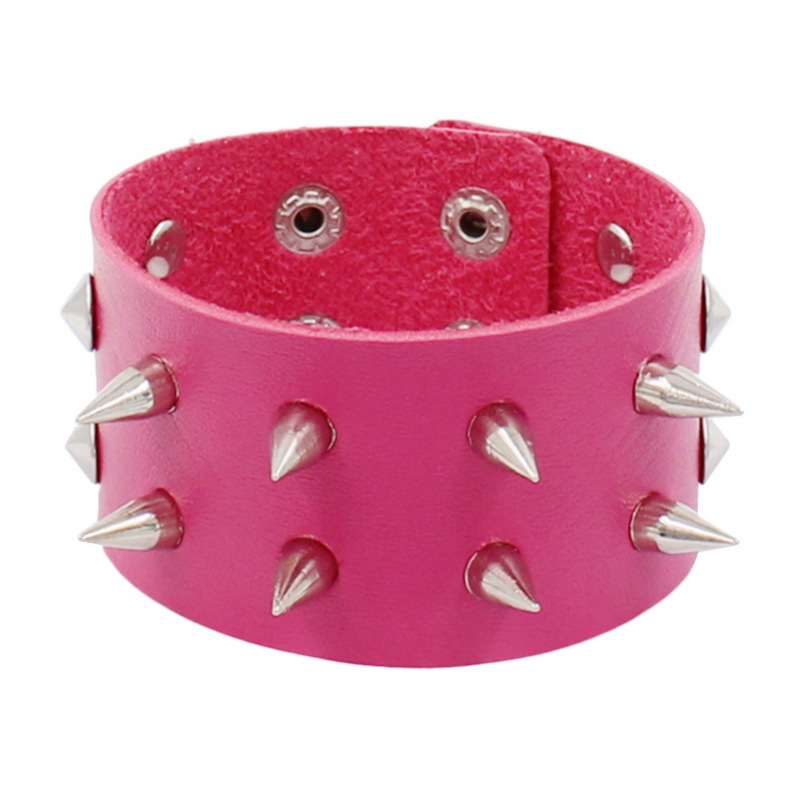 Fashion Leather Rivet Snap Bracelet - Image 11