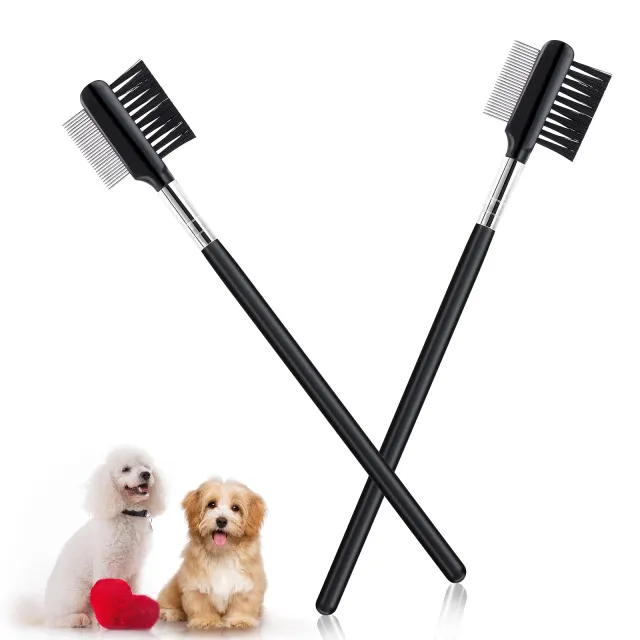 Dog Eye Comb Tear Stain Remover Comb Double Head Tear Stain Comb For Small Dogs Metal Eye Booger Remover For Dogs Puppy Cat Grooming Comb For Remov... Black - Shop at LoveMi