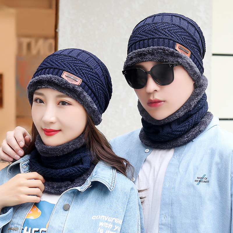 Scarf hat navy