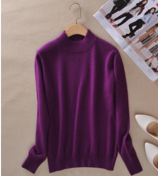 Ladies Half High Neck Knitted Bottoming Shirt