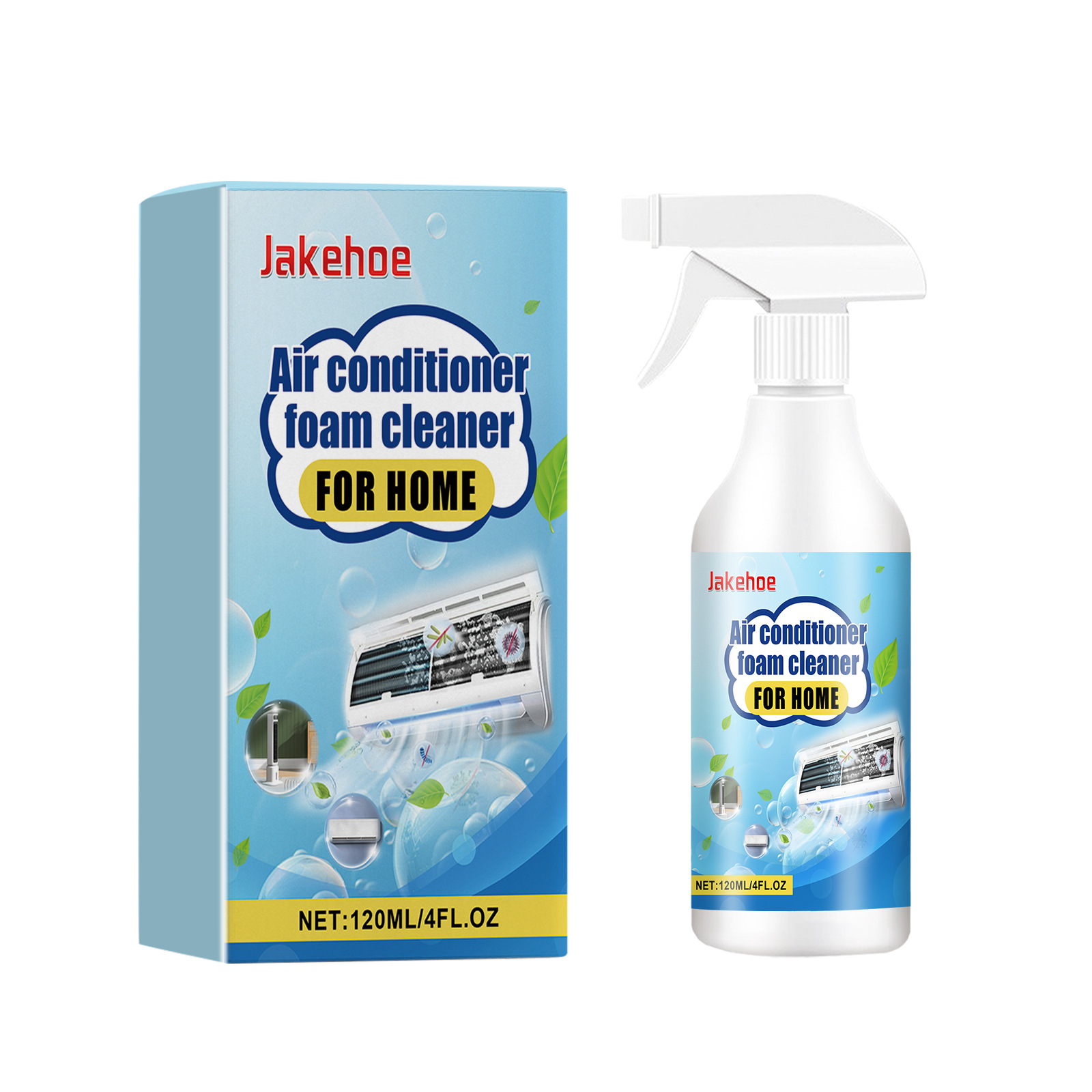 Jakehoe Cross-border Air Conditioner Foam Cleaner, Air Conditioner Purification, Stain Removal, Odor Removal, Indoor And Outdoor Unit Cleaning Spray