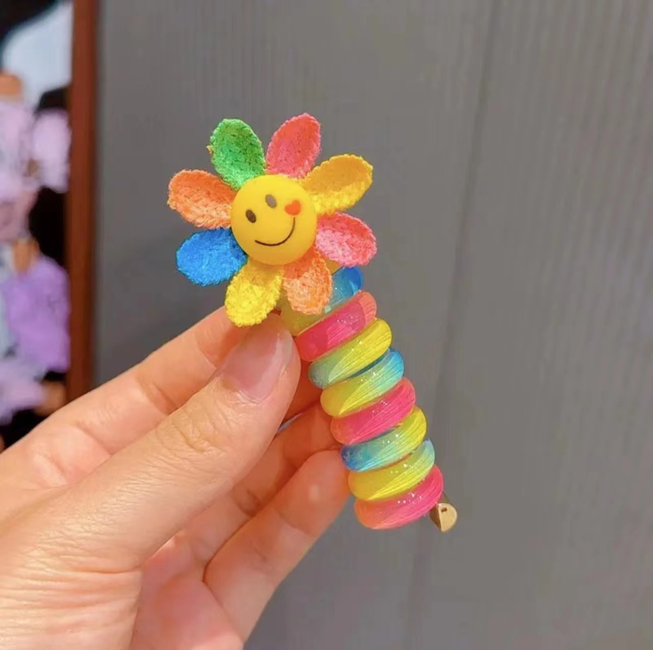 Cute Cartoon Colorful Hair Ring - Image 11