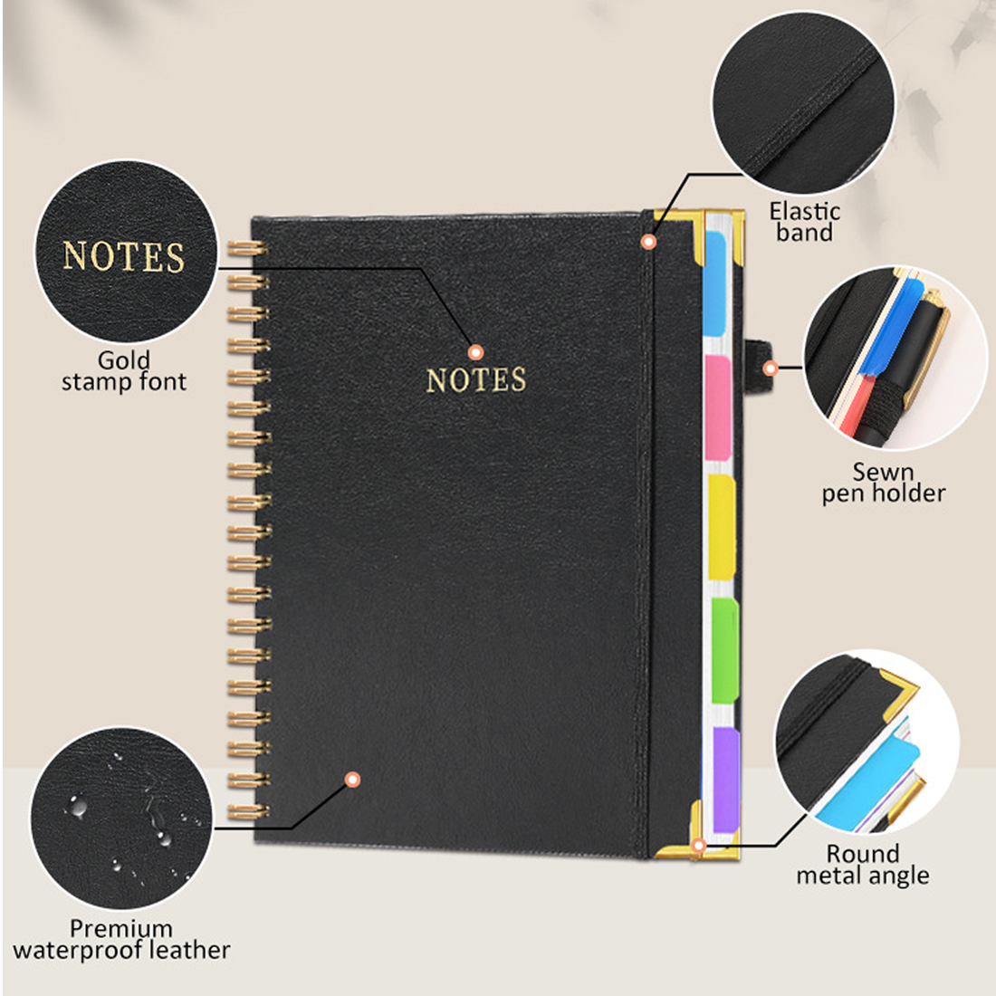 Deluxe Spiral Notebook With Removable Dividers And Labels 4