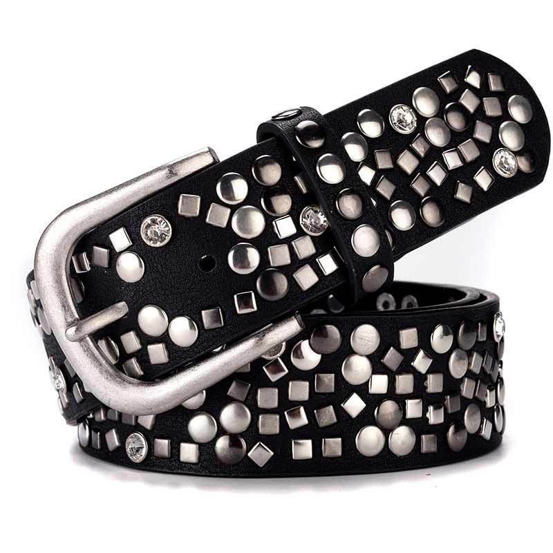 New Ladies Belt Fashion Rivet Inlaid Decoration
