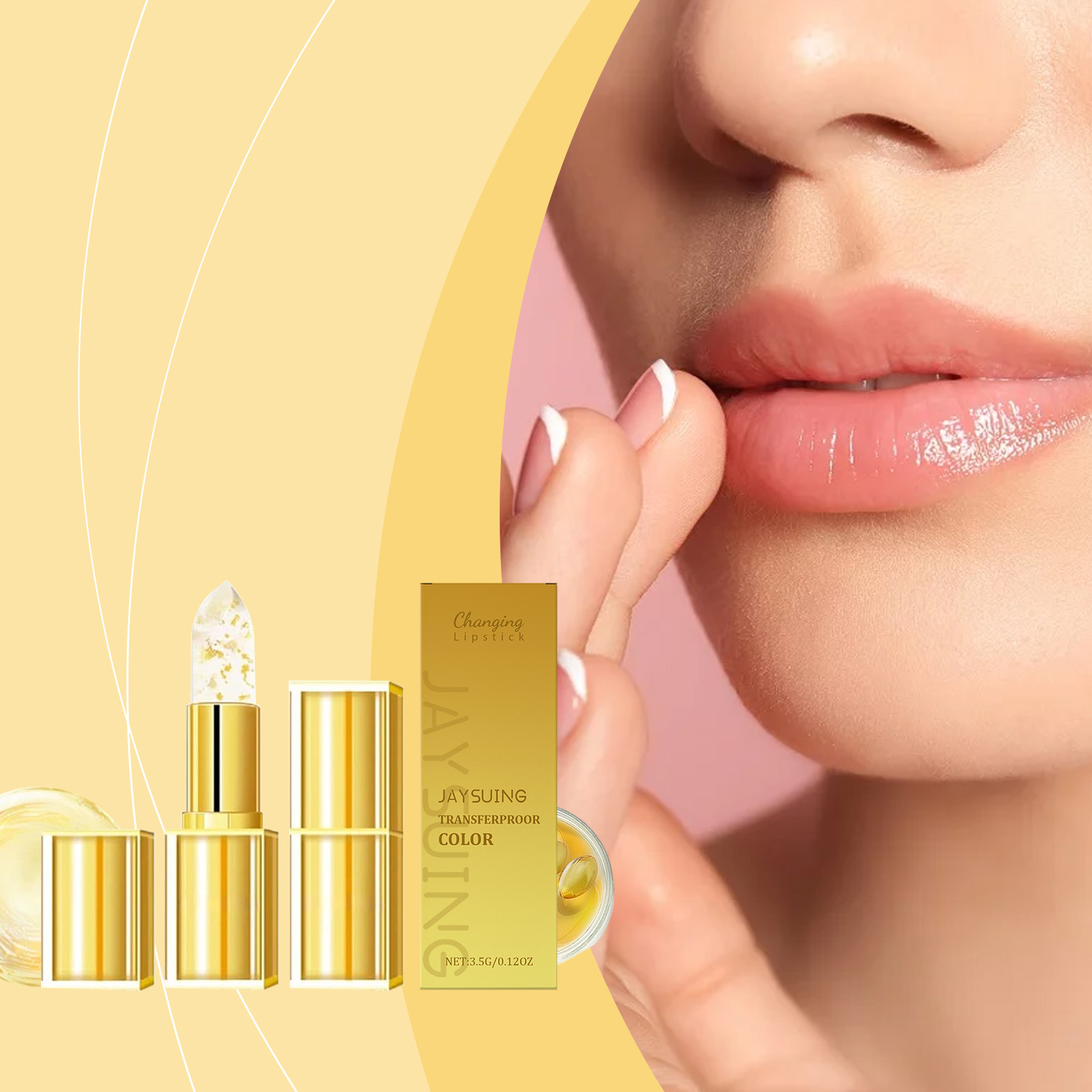 Gold Leaf Color-Changing Moisturizing Lipstick 2