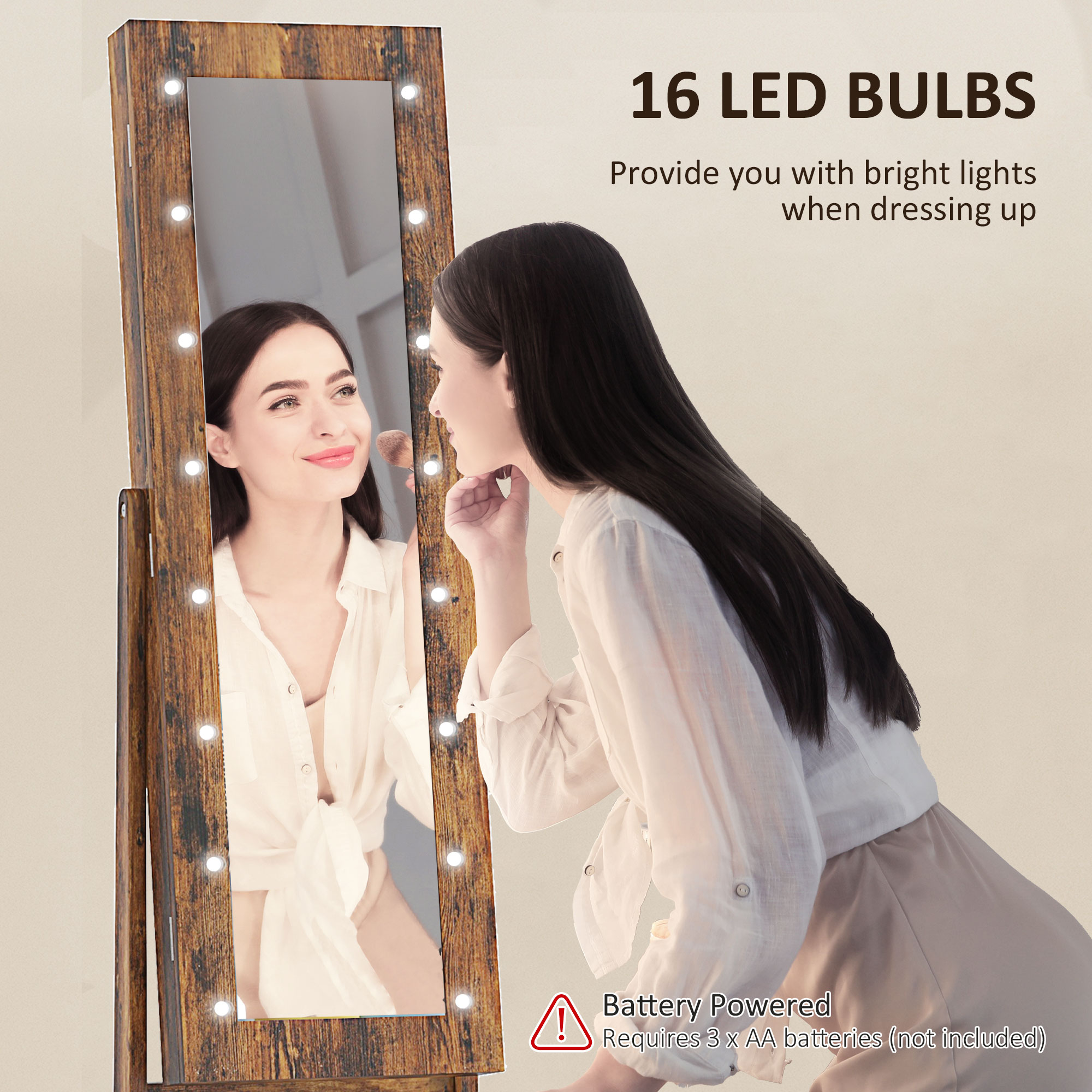 Independent Mirror Jewelry Storage Cabinet — image 11