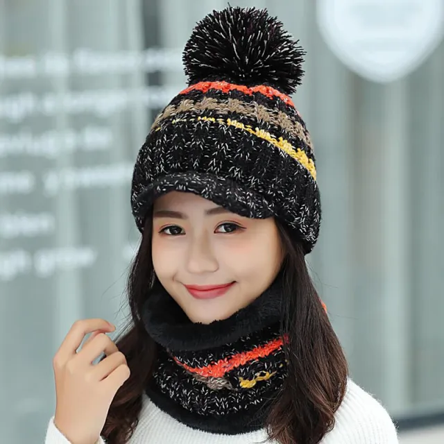 Plush Knitted Mixed Color Bib Suit Black - Shop at LoveMi