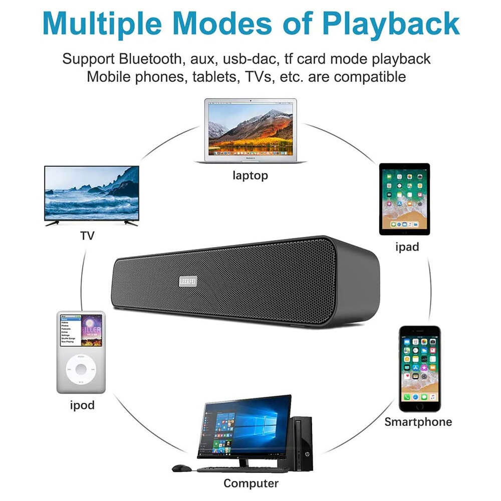 Bluetooth Sound Bar trådløs TV Soundbar 3D Home Theater - Miniatyr 9