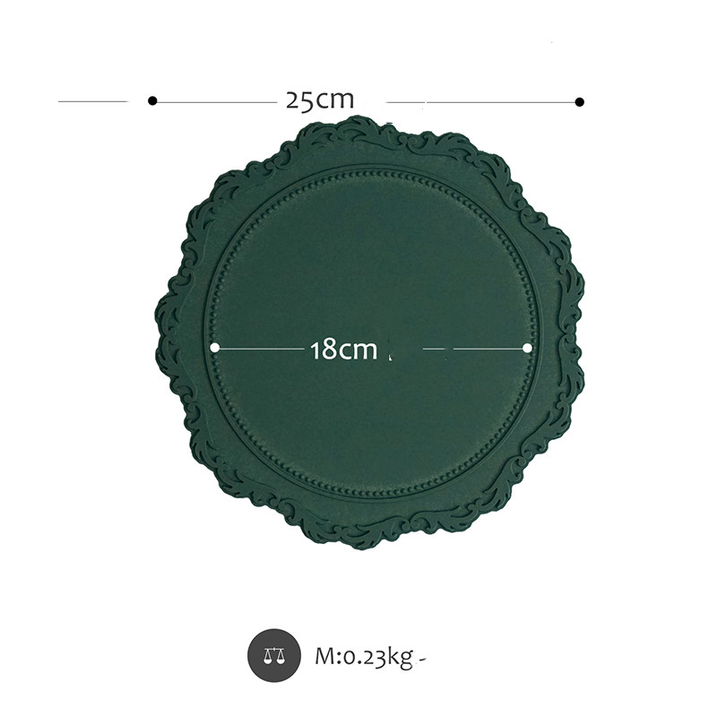 Dark green single plate