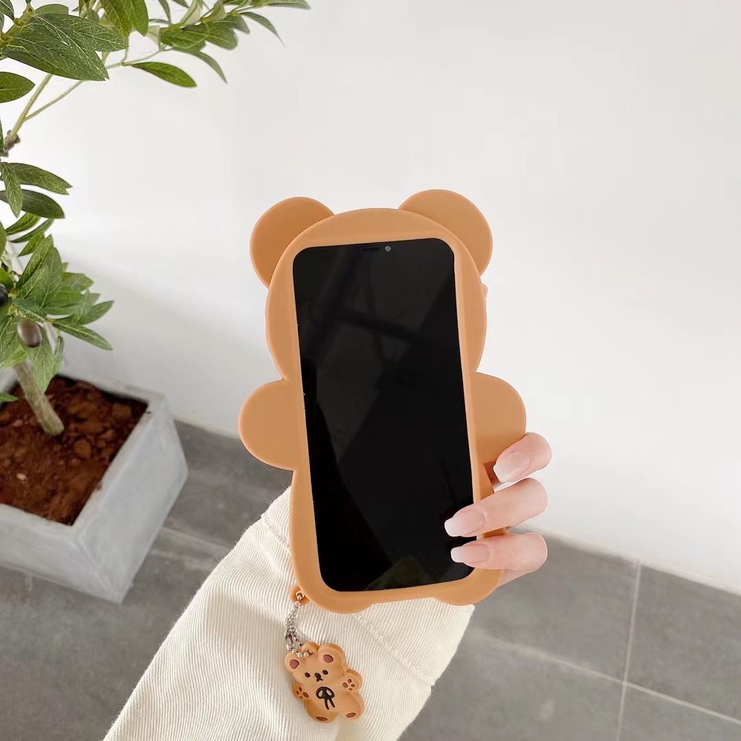 Teddy Bear Mobile Phone Case Cartoon Anti-drop Soft Silicone - Image 5