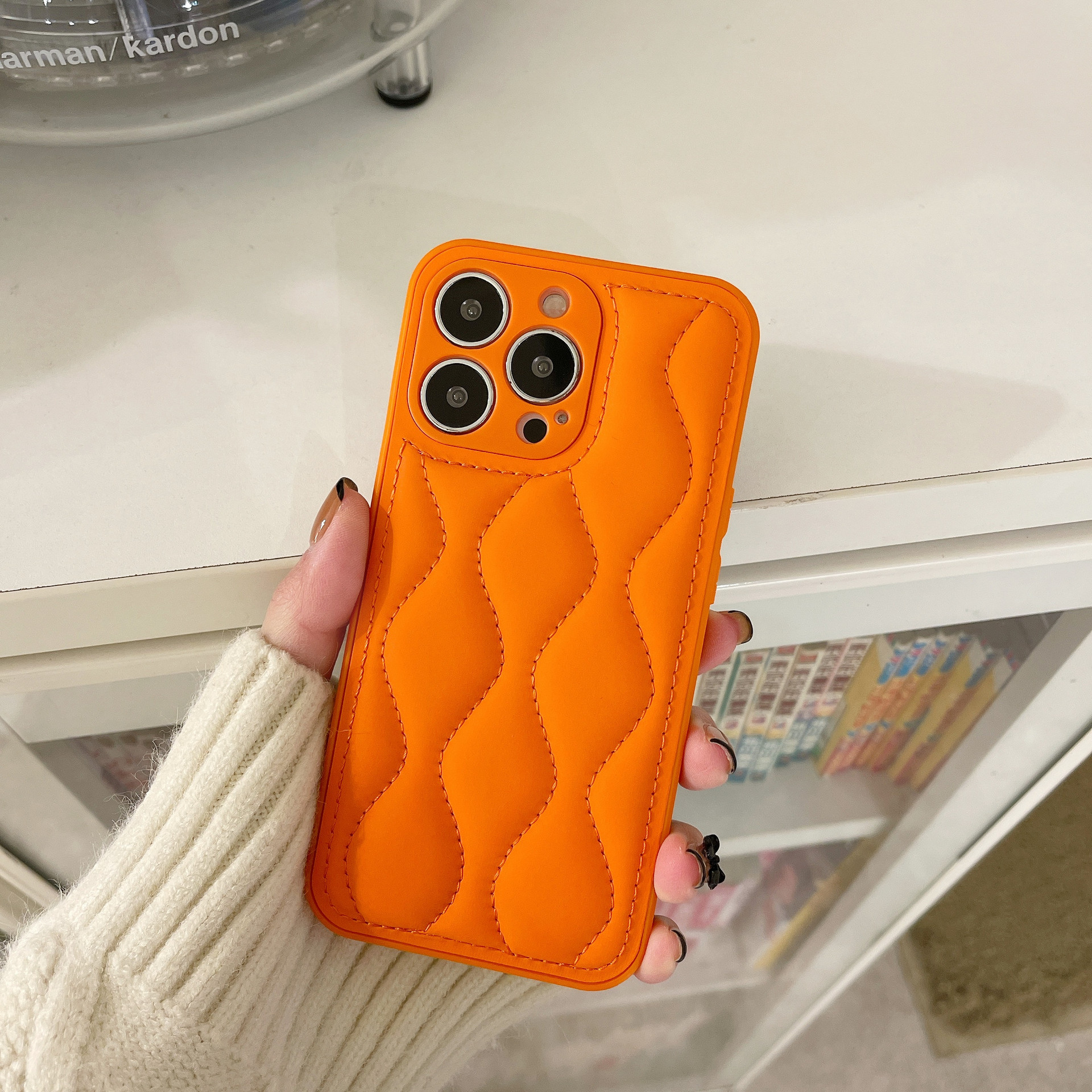 Klein Wave Blue Wave Down Jacket Phone Case - Image 3
