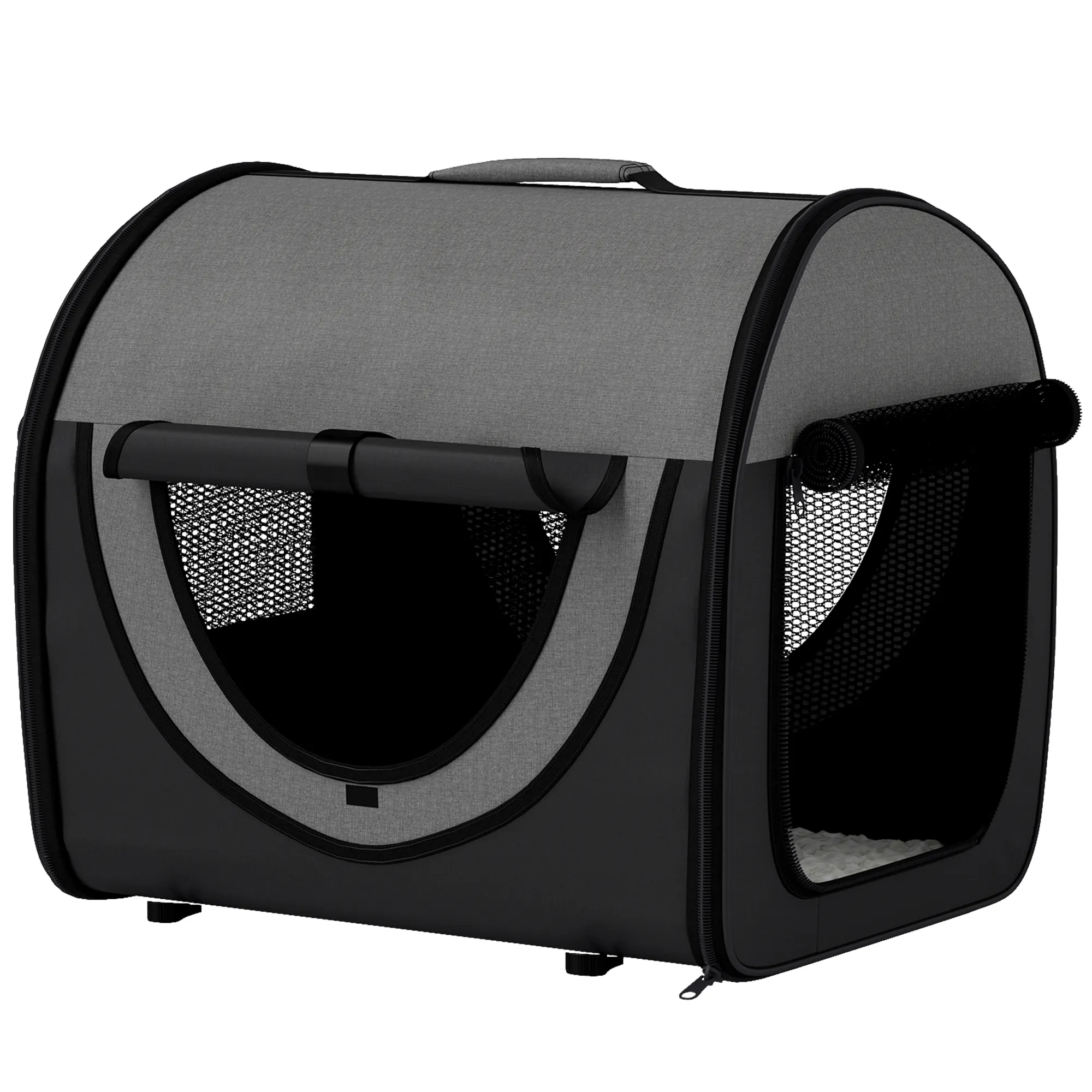 Pawhut Folding Fabric Soft Pet Crate, 46Lx36Wx41H