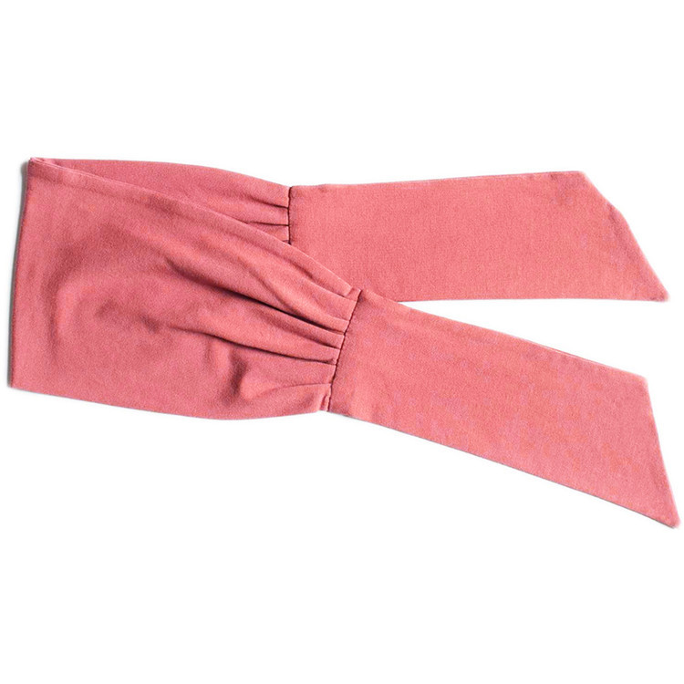 Knotted Hair Band Yoga Hair Band Sports Head Band Elastic Broad Band Bandana Coral Red - Shop at LoveMi