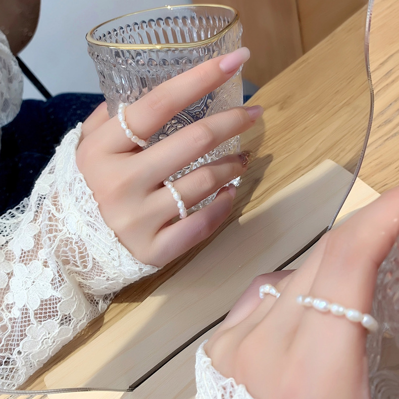 Simple Baroque Pearl Index Finger Ring
