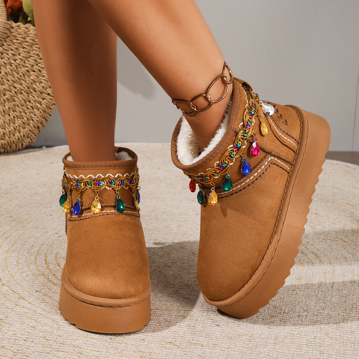 Suede Snow Boots