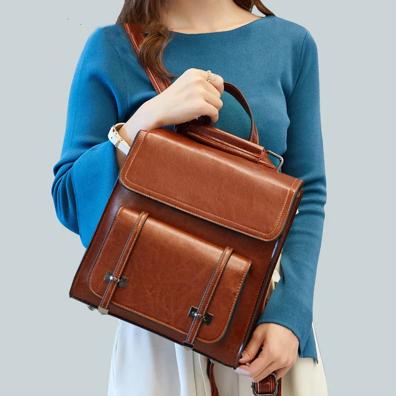 High Sense Backpack Simple And Versatile - Brown