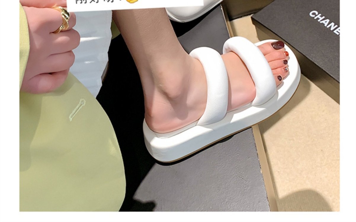 Tide Muffin Thick Bottom Girl Heart Fairy Flip-flops