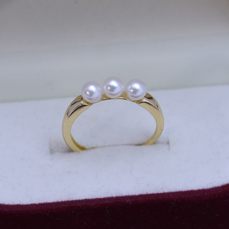 Title 3, Bague perle deau douce blanche 4-45mm, cercle ...