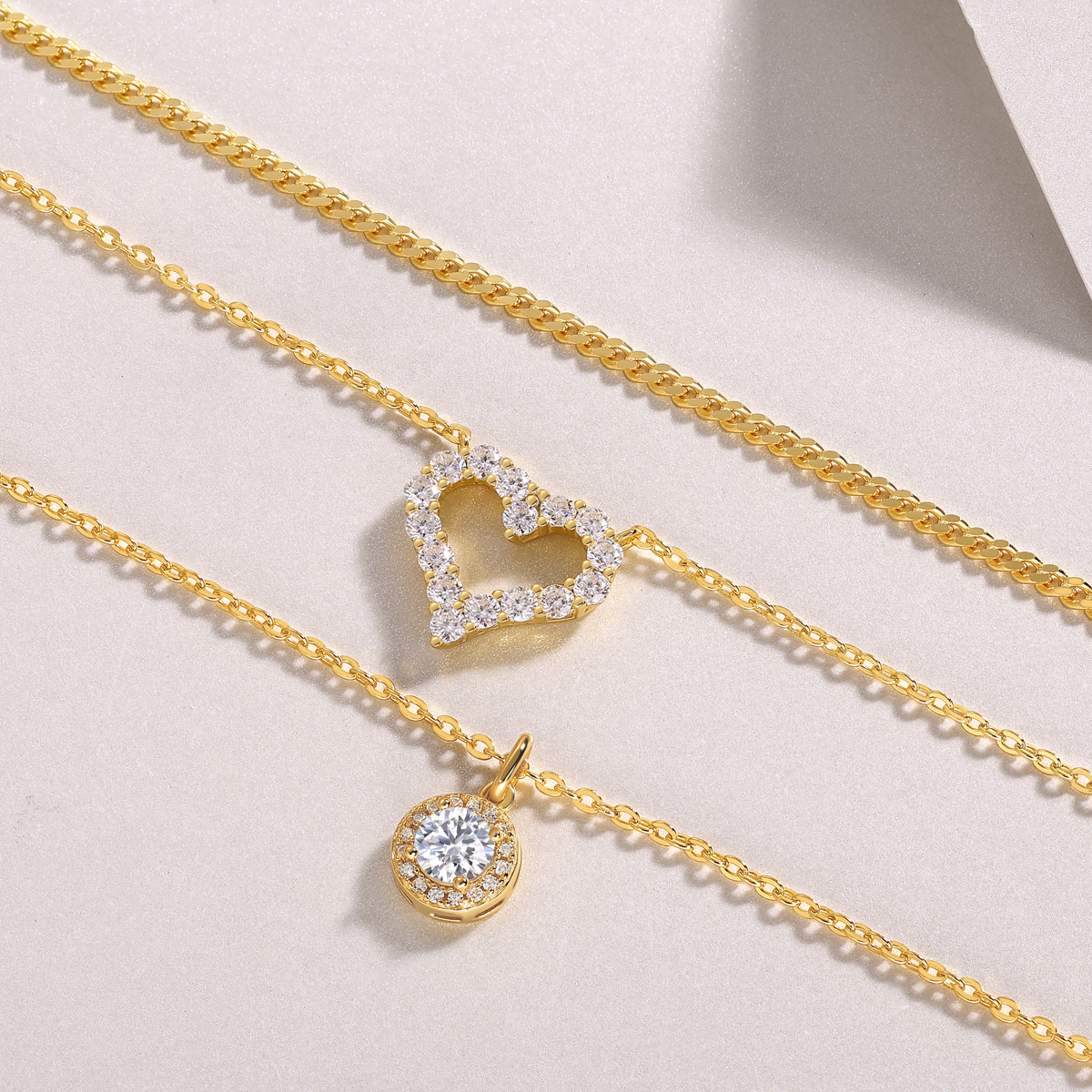 0.5 Carat Luxury Fashion Minimalist Trend Jewelry Silver Pendant Necklace With Top-quality Morganite, S925 Silver Electroplated With Gold
