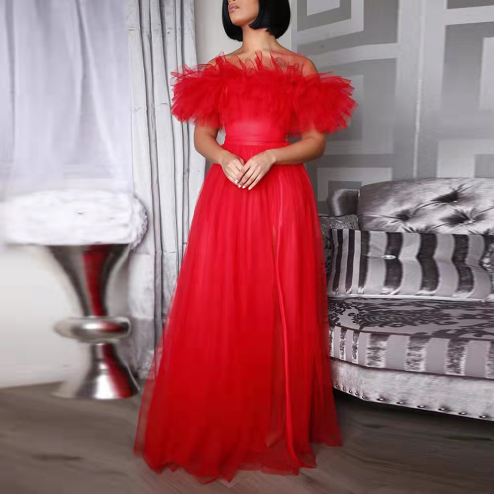 Mesh High-Slit Maxi Dress, picture 8 of 10