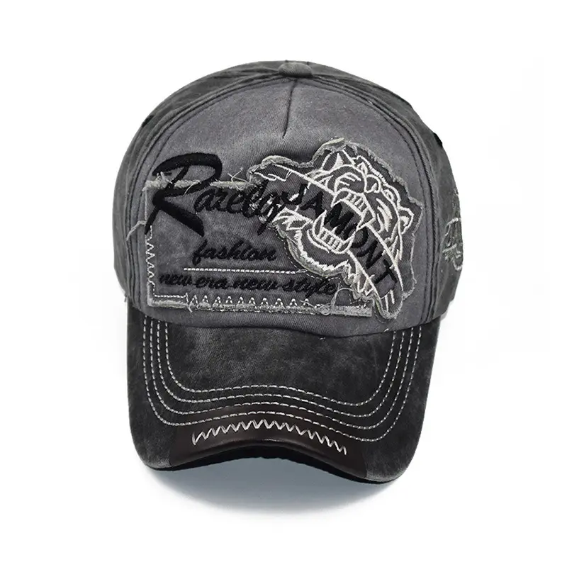 Distressed Cotton Washed Sun Visor Female Baseball