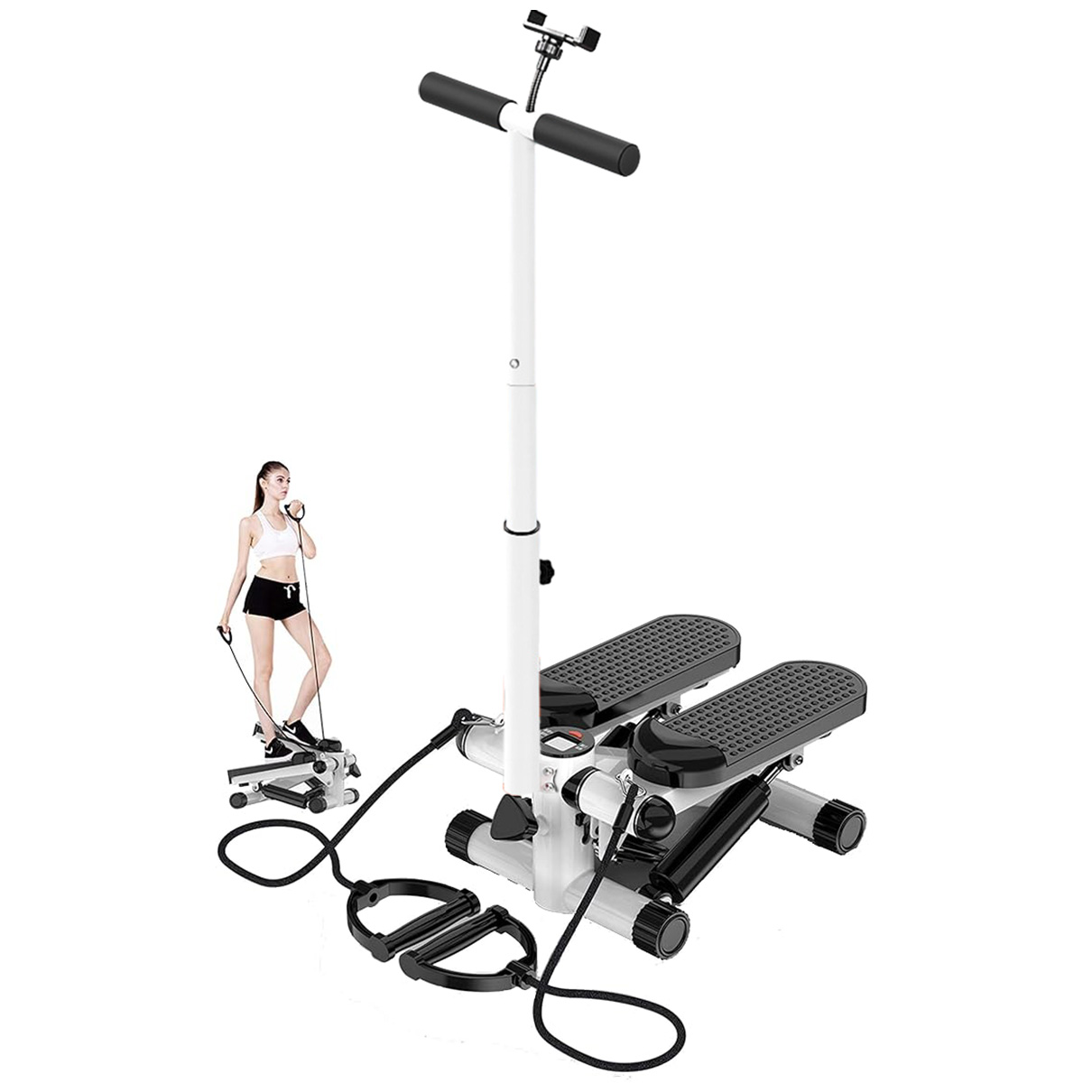 Adjustable Resistance Stair Stepper for Home Fitness. Product description -Our mini steppers allow you to adjust and shape your body anytime, anywhere in low-impact sports. Only 30 minutes of pedaling per day can speed up the conditioning of the calf, glu