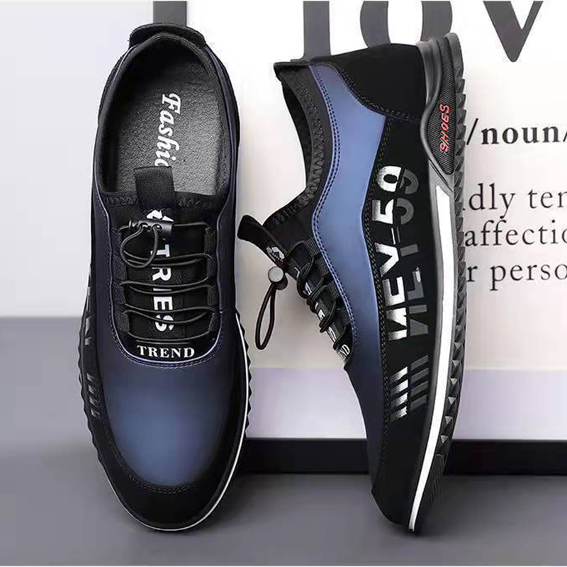 Title 4, Letter Print Sneakers Men No Tie Outdoor Runnin...