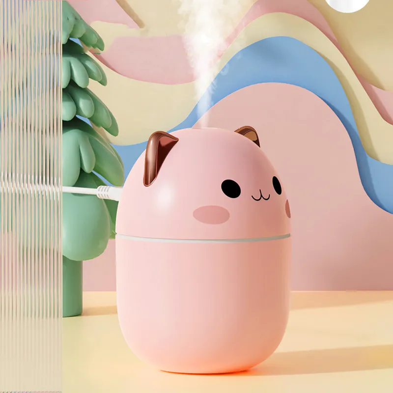 Air Humidifier Cute Cat Ultra-Silent USB Office Household Bedroom Car Aromatherapy Air Purifier With Led Cool Mist Spray – image 3