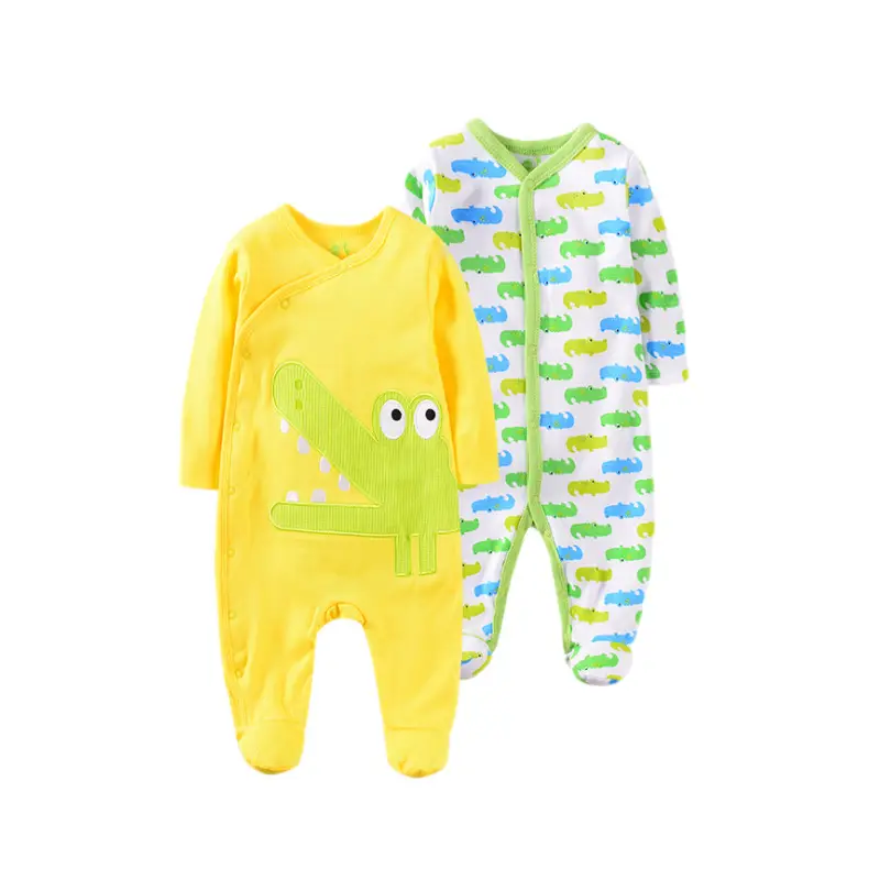 Long Climbing 0 1 Year Old Baby Suit Cartoon Embroidered Cotton Newborn Clothes Baby Long Sleeve Jumpsuit Kids' Rompers