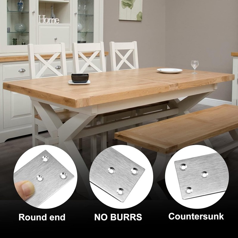 10PCS Flat Joining Metal Plates Brackets For Wood Railway Sleeper 80mm
