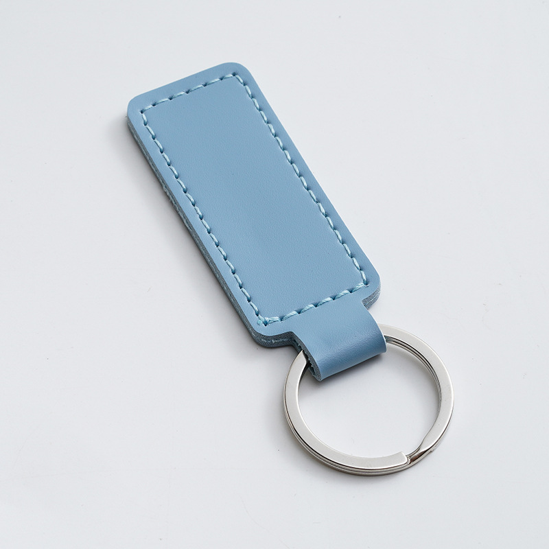 Title 8, Creative PU Leather Keychain Simple DIY Key Ring