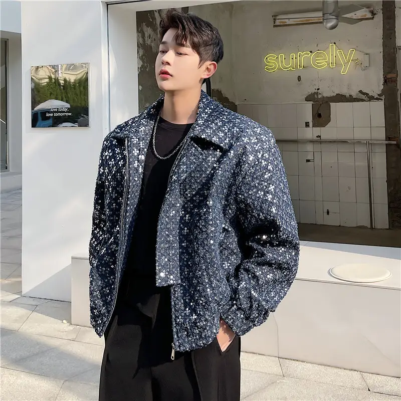 Sequin Personalized Embroidery Sexless Coat