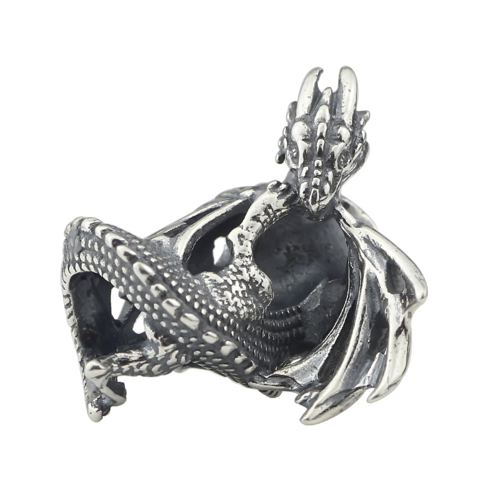 S925 Silver Ice Fire Dragon Bracelet String Beads